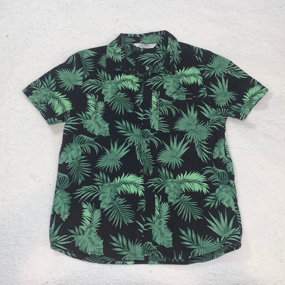 H&M Boys floral button down shirt